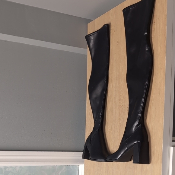 Open Edit Briar Size 6.5M Black Over-the-Knee Boots. New Without Box - Picture 1 of 16